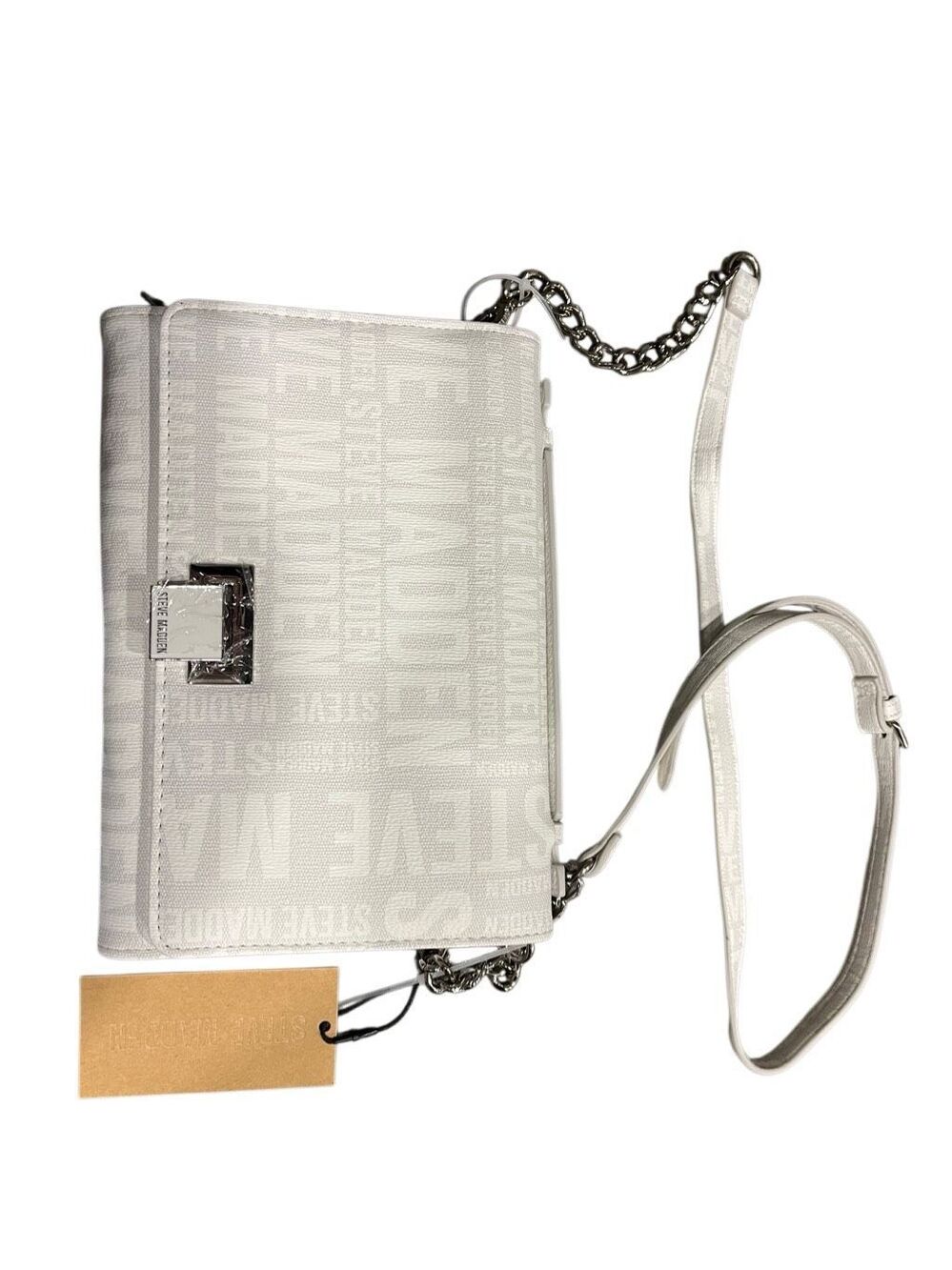Steve Madden NST white Bmarcie top handle bag